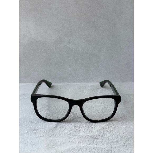 NEW Gucci GG0004O Unisex Black Striped Arm Eyeglasses Frames main image 7